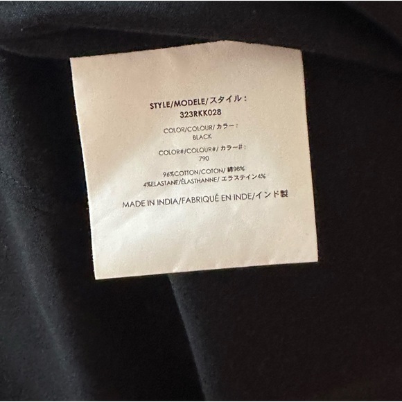 MICHAEL KORS EMBROIDERED FRENCH CUFF BLACK SHIRT - Picture 7 of 7